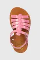 roza Otroški usnjeni sandali Pom D'api