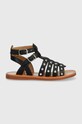 Pom D'api sandale din piele pentru copii negru O1GZAA0401.24.27