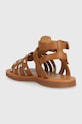 Dziewczynka Pom D'api sandały skórzane dziecięce O1GZAA0402.24.27 brązowy