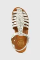 zlatá Detské kožené sandále Pom D'api