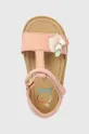 розовый Детские кожаные сандалии Shoo Pom