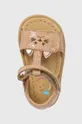 béžová Detské kožené sandále Shoo Pom