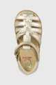 zlatá Detské kožené sandále Shoo Pom