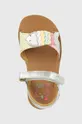 серебрянный Детские кожаные сандалии Shoo Pom