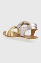 Fete Shoo Pom sandale din piele pentru copii O4PJBR0403.24.27 argintiu