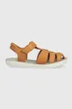 коричневий Дитячі шкіряні сандалі Shoo Pom Для дівчаток