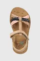 бежевый Детские кожаные сандалии Shoo Pom
