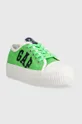 Παιδικά πάνινα παπούτσια GAP πράσινο