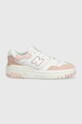 New Balance sneakers pentru copii imitatie de piele intoarsa roz GSB55.G