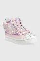 Παιδικά πάνινα παπούτσια Skechers Wing Brights ροζ