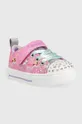 Παιδικά πάνινα παπούτσια Skechers Twinkle Sparks Unicorn Sunshine ροζ