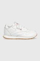 Detské kožené tenisky Reebok Classic CLASSIC LEATHER povrstvená useň biela AR1148.PPYX