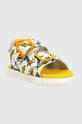 Детски сандали от кожа Camper K800495.005 бежов SS23