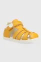 Detské kožené sandále Geox žltá