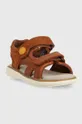 Detské kožené sandále Geox hnedá