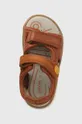 rjava Otroški usnjeni sandali Geox