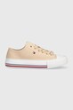 Tommy Hilfiger tenisówki dziecięce syntetyczny beżowy T3A9.32677.35.39