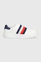 Detské tenisky Tommy Hilfiger imitácia kože biela T3X9.32877.35.41