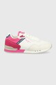 Pepe Jeans sneakersy dziecięce London Basic imitacja zamszu fioletowy PGS30564