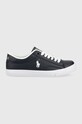 Polo Ralph Lauren sneakersy dziecięce imitacja skóry licowej granatowy RF104038