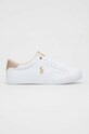 Polo Ralph Lauren sneakers pentru copii mic de statură alb RF104098