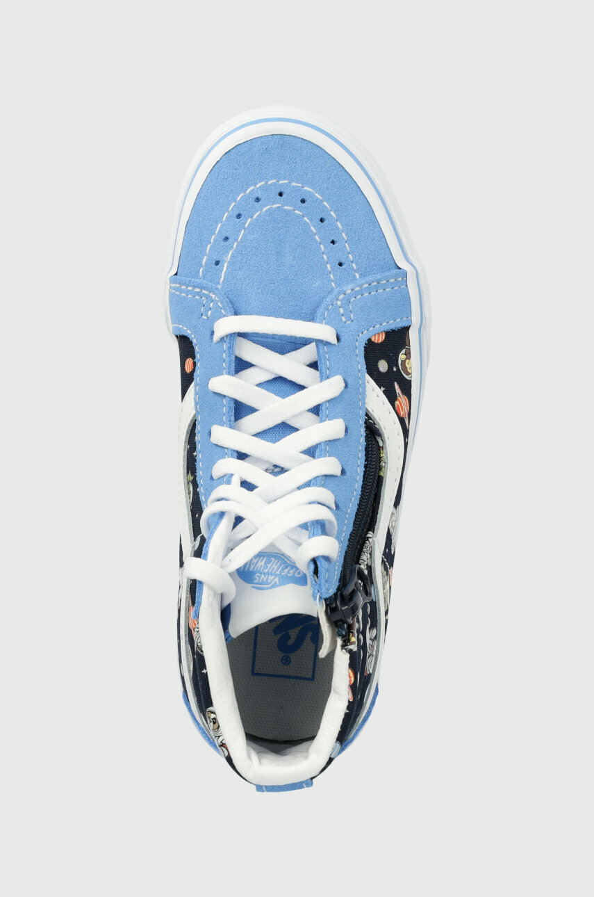 kék Vans gyerek sportcipő SK8 Hi Reissue Side Zip GLOW BLKBU