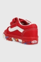 Детские кеды Vans TD Old Skool V PTSP DRRED  Голенище: Текстильный материал Внутренняя часть: Текстильный материал Подошва: Синтетический материал