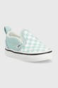 Детски ниски кецове Vans TD Slip On V CTHR CHBD MBLUE VN0A5EFKH7O1 тюркоазен SS23