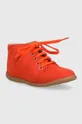 Дитячі замшеві туфлі Pom D'api помаранчевий