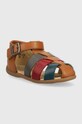 Pom D'api sandale din piele pentru copii O1AJAA0403.24.25 maro SS23