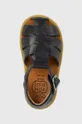 tmavomodrá Detské kožené sandále Pom D'api