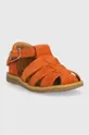 Детские кожаные сандалии Reebok Classic коричневый