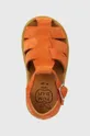 oranžová Detské kožené sandále Calvin Klein