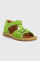 Pom D'api sandale din piele intoarsa pentru copii O1CLAE0404.24.27 verde SS23