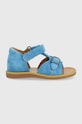 Pom D'api sandale din piele intoarsa pentru copii Planet friendly albastru O1CLAE0405.19.23