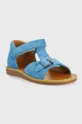 Detské semišové sandále Pom D'api modrá