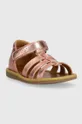 Detské kožené sandále Pom D'api ružová