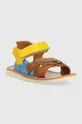 Детские кожаные сандалии Pom D'api мультиколор