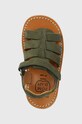 Detské semišové sandále Pom D'api zelená O1ECAC0403.24.27