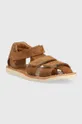 Detské semišové sandále Pom D'api hnedá