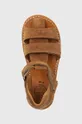 коричневий Дитячі замшеві сандалі Pom D'api