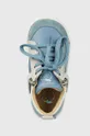 μπλε Δερμάτινα παιδικά κλειστά παπούτσια Shoo Pom