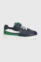 Детские кроссовки Fila FXVENTUNO VELCRO имитация натуральной кожи тёмно-синий FFK0009