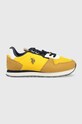 U.S. Polo Assn. sneakersy dziecięce imitacja zamszu żółty NOBIK008