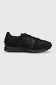 Dětské sneakers boty New Balance GS327CGW imitace semiše černá GS327