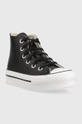 Παιδικά δερμάτινα πάνινα παπούτσια Converse CON OBUWIE A01015C EVA LIFT μαύρο