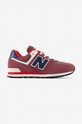 Детски маратонки New Balance велур бордо GC574NX1