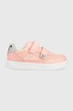 Kappa sneakersy dziecięce imitacja skóry licowej różowy 280023M