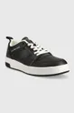 Δερμάτινα αθλητικά παπούτσια Calvin Klein Jeans YM0YM00575 BASKET CUPSOLE R LTH-TPU INSERT μαύρο