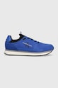 Calvin Klein Jeans sneakersy YM0YM00553 RUNNER SOCK LACEUP NY-LTH tekstylny niebieski YM0YM00553